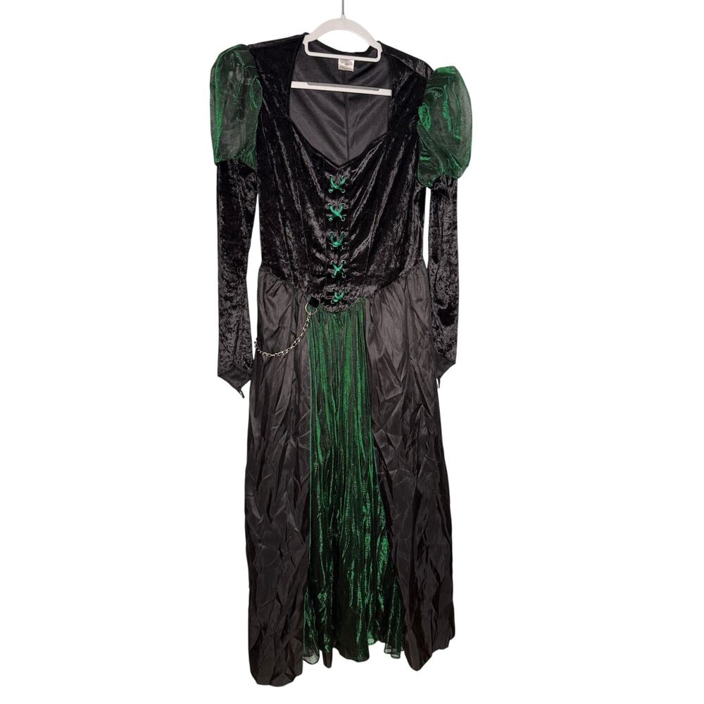 The‎ Wizard of Oz Wicked Witch Elphaba green and black maxi dress costume